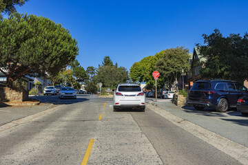 Carmel - Street view of the Carmel city, Monterey, California