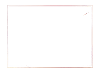 A rectangular black surface framed by a double-lined, ornate border with reddish-pink hues, and a small, slightly angled, light-brown object resembling a pencil