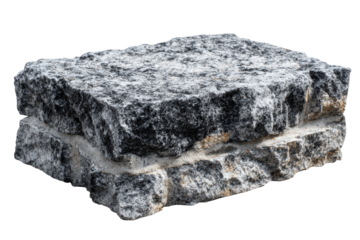 A single piece of rough unpolished granite stone.