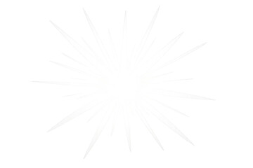 Radiant white starburst glowing against transparent backdrop, ideal for graphic design needs