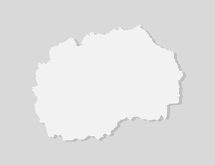 Map North Macedonia, template outline country