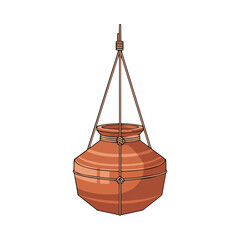 Hanging clay water pot (matka cooler)