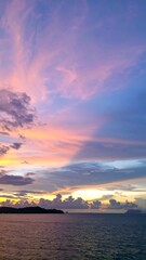 Vibrant sunset over the sea