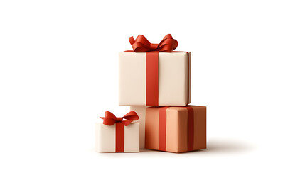 Stacked gifts wrapped in ribbons and paper. The packages are of varying sizes and colors, with bright ribbons and bows for a festive look.
