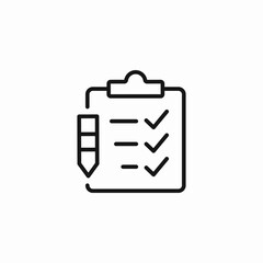 clipboard checklist completed icon sign vector