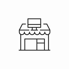 computer monitor shop icon sign vector