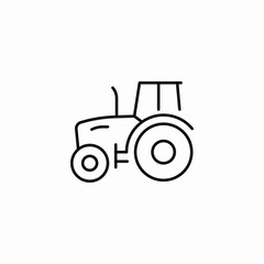 farm tractor vehicle icon sign vector