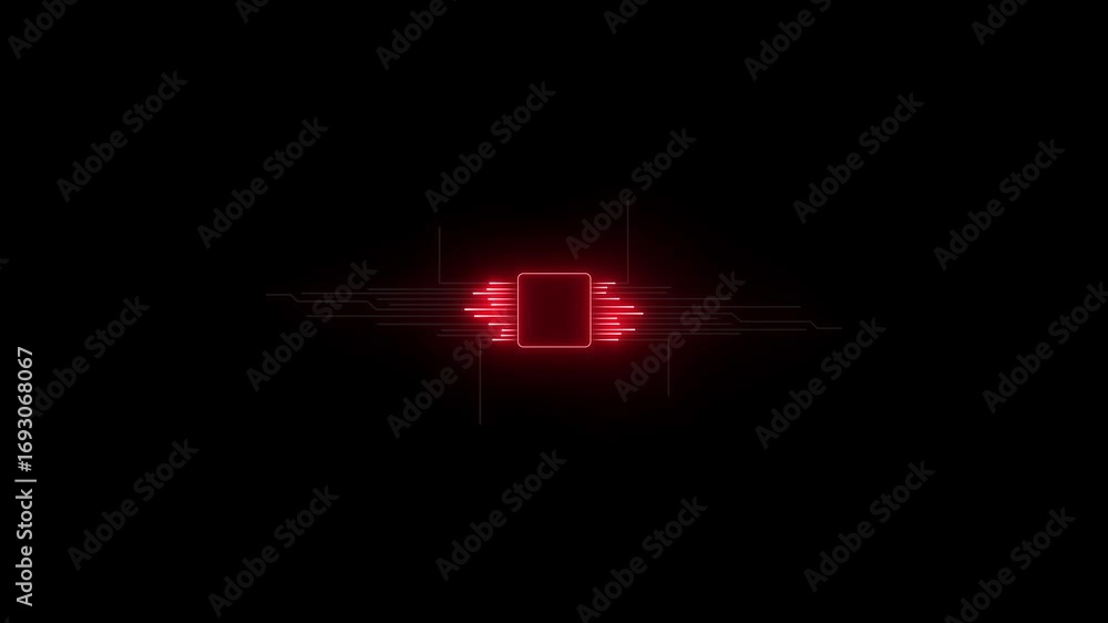 Aufkleber digital circuit board lines cityscape high tech circuit board lines data streams digital world. conc