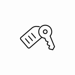 key with keychain icon sign vector