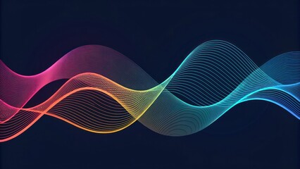 Dynamic wave patterns abstract design digital art vibrant colors creative perspective visual harmony for technology enthusiasts