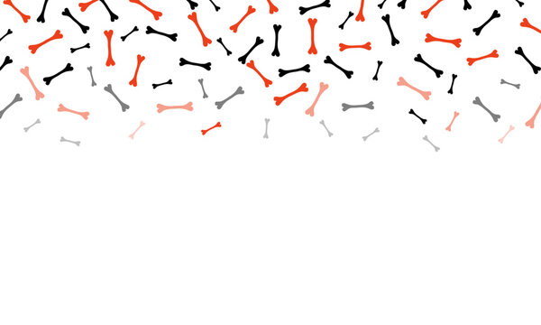 Falling Bones Halloween Border 