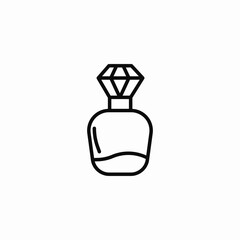 perfume bottle diamond icon sign vector
