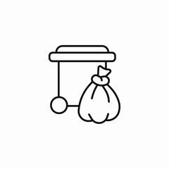 trash bag  icon sign vector