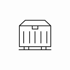 warehouse crate storage icon sign vector