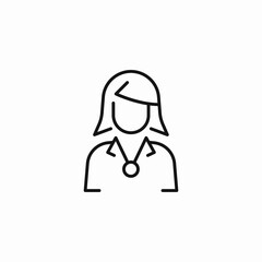 woman wearing necklace icon sign vector