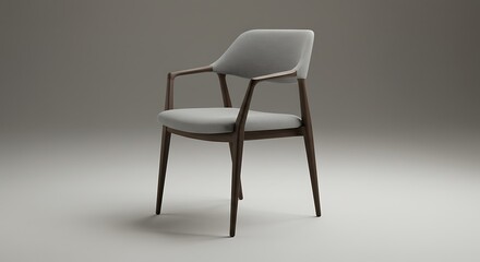 Obraz premium Elegant armchair with wooden frame offers modern comfort for stylish homes and professional office spaces