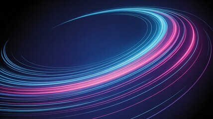 Abstract Light Trails with Blue and Pink Swirl Dynamic Energy Background for Technology and