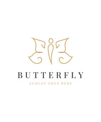 Beautiful butterflies logo, Creative abstract butterfly logo design, Butterfly logo lineart style