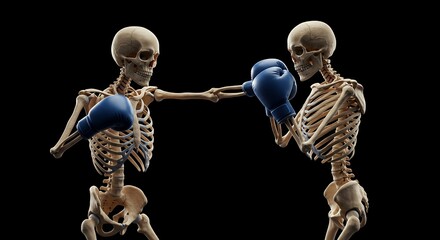 Skeletons boxing