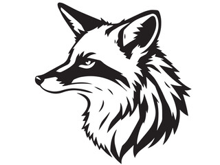Fox head icon. Fox head silhouette. Fox head vector logo template concept illustration. Stylized fox logo.