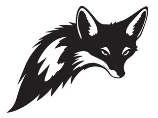 Fox head icon. Fox head silhouette. Fox head vector logo template concept illustration. Stylized fox logo.