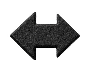 Obraz premium Dark, textured, double-headed arrow. 