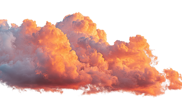 Massive, vibrant sunset cumulus cloud