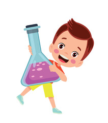 Young Scientists Experimenting with Chemistry and Science