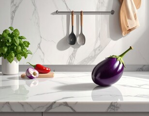 Vibrant vegetables on a modern kitchen countertop during daylight hours Generative AI