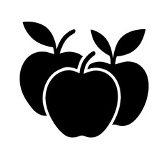 Vector art of three apples, a delightful illustration of a trio of fresh fruits, ideal for designs related to healthy eating and lifestyle