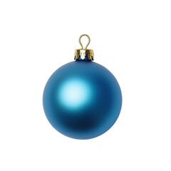 Blue Christmas Ornament Ball Isolated on Transparent Background