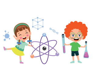 Young Scientists Experimenting with Chemistry and Science