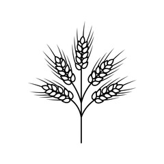 Illustration of a wheat stalk, showcasing its golden grains and agricultural significance in a minimalist design