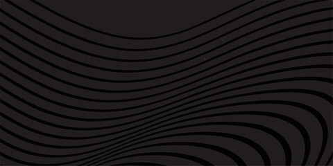 Abstract dark technology background with 3D spiral lines and a round metal shape