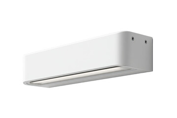 Rectangular white wall-mounted light fixture