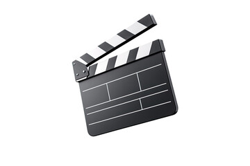 3D rendered movie clapperboard, black and white © Jaslyn