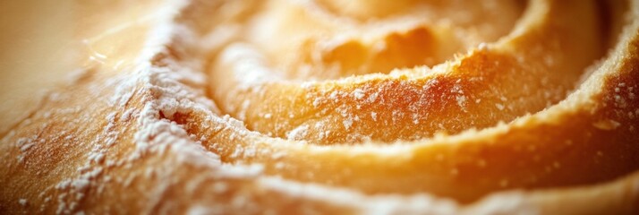 Warm cinnamon roll with sugar glaze sits invitingly on a wooden surface, perfect for breakfast or a sweet treat any time of day
