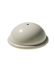 Fototapeta premium Cream-colored, dome-shaped lid, smooth surface, central hole