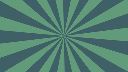 Radiating green and blue rays creating a retro sunburst pattern