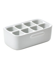 Rectangular, white ice cube tray
