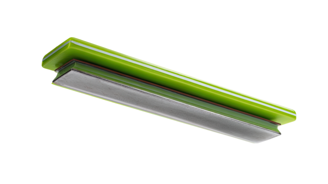 Green and gray rectangular lighting fixture.  Has a  raised,  light-colored  border