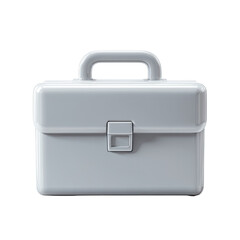 Light gray briefcase, simple and minimalist design