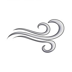 Obraz premium Abstract Silver Wind Swirls Illustration