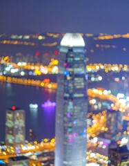 Obraz premium Blurry cityscape at night