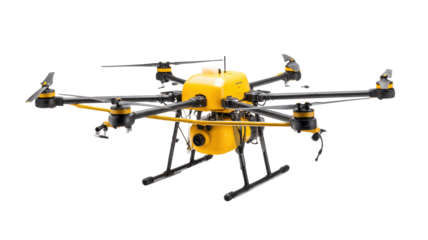 Yellow and black agricultural drone
