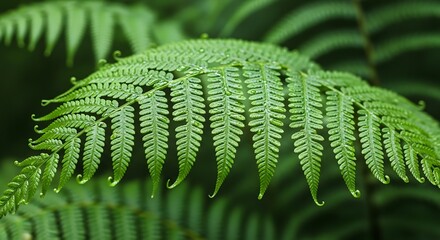 Fern Frond - Detailed Close-up of Green Foliage.