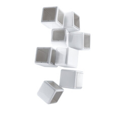 Obraz premium Abstract white cube modular display