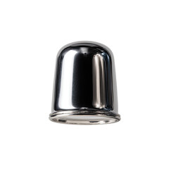 Polished chrome dome-shaped cap