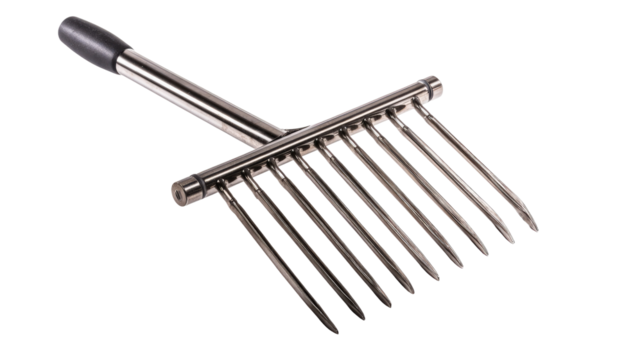 Stainless steel fish scaler with long handle