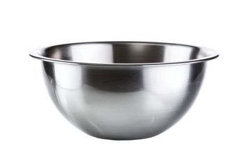 Polished stainless steel mixing bowl